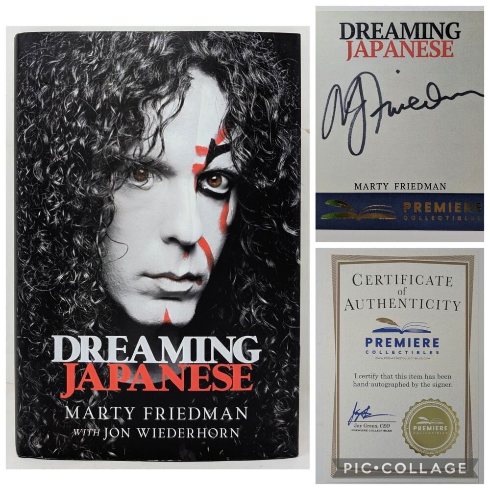 Marty Friedman Dreaming Japanes Book Signed Megadeth Lead Guitarist Autographed
